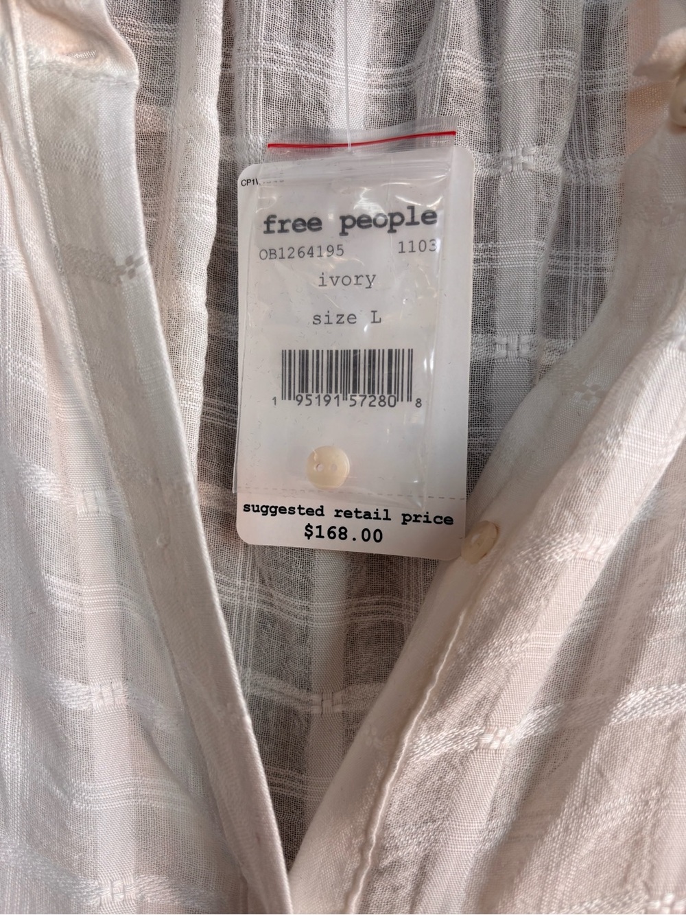 FREE PEOPLE Edie Maxi Dress White NWT Size Large - Picture 13 of 15